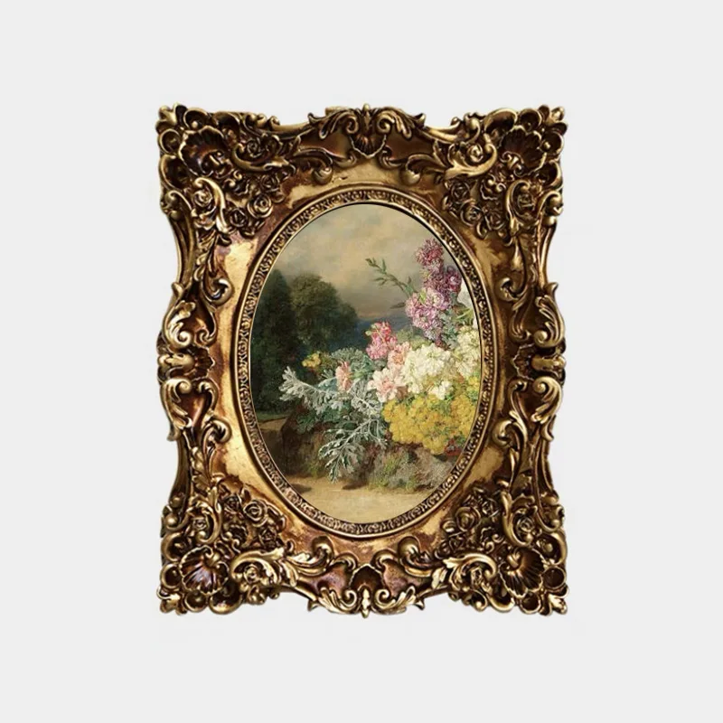 

Mutihome 2026 Home Decor Items Room Decoration French Classical European Wall Mounted Gold Color Photo Frame Picture Frames