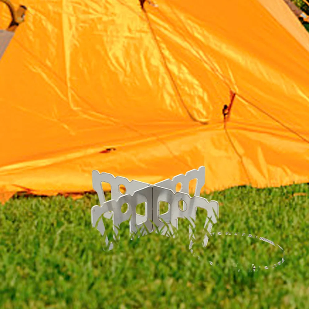 

2pcs Portable Camping Stove Support Bracket Stainless Steel Mini Pot St Heavy Duty Outdoor BBQ Rack Cooking Gear