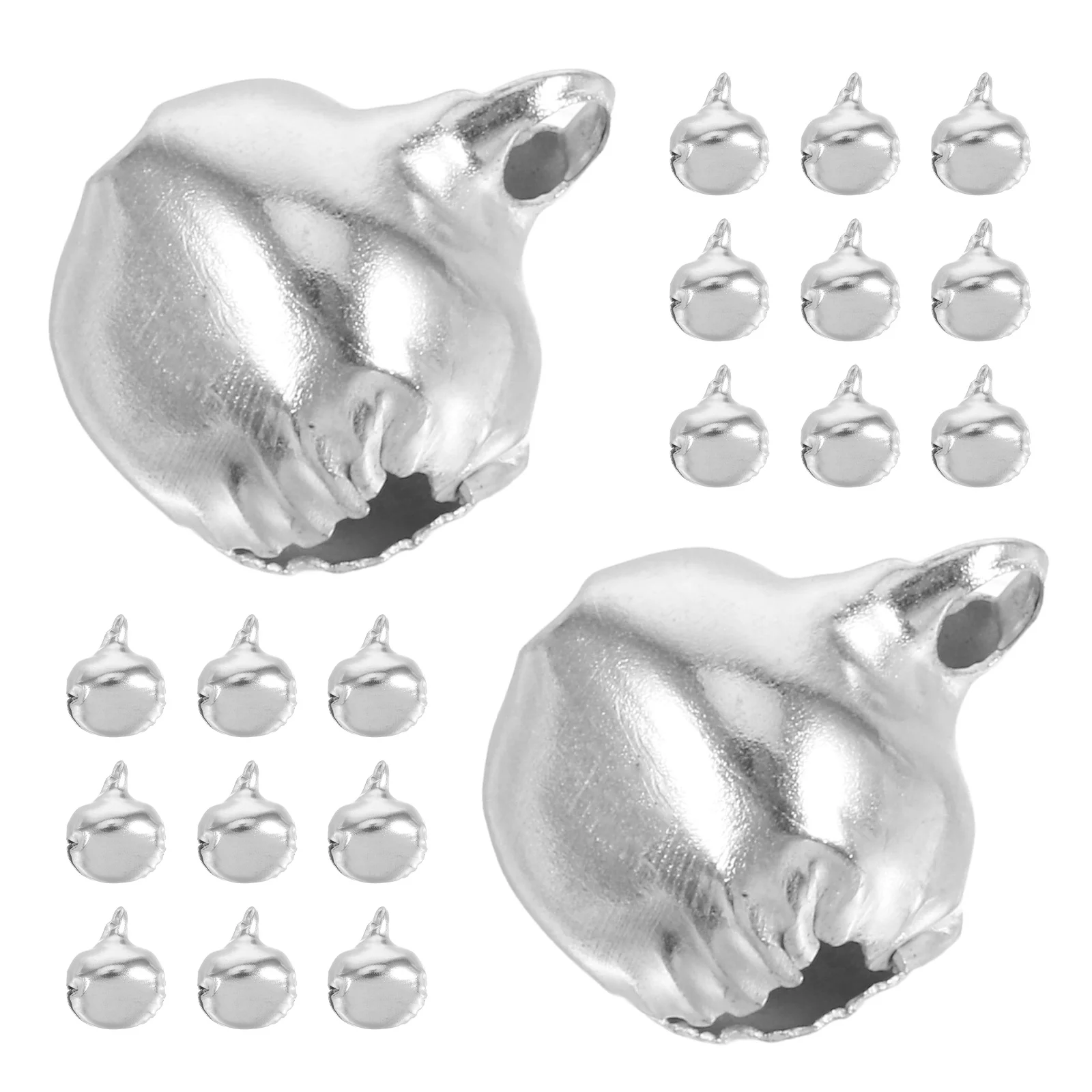 200 قطعة أجراس جلجل خمر أجراس معدنية صغيرة الحرفية دلايات المجوهرات لتقوم بها بنفسك طوق الحيوانات الأليفة ديكور المنزل جرس قلادة طوق جرس سحر