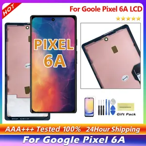 Bilashmart 6.1'' AMOLED Google Pixel 6A GX7AS GB62Z G1AZG GB17L LCD Display With Frame Touch Screen Digitizer Replacement Repair Parts