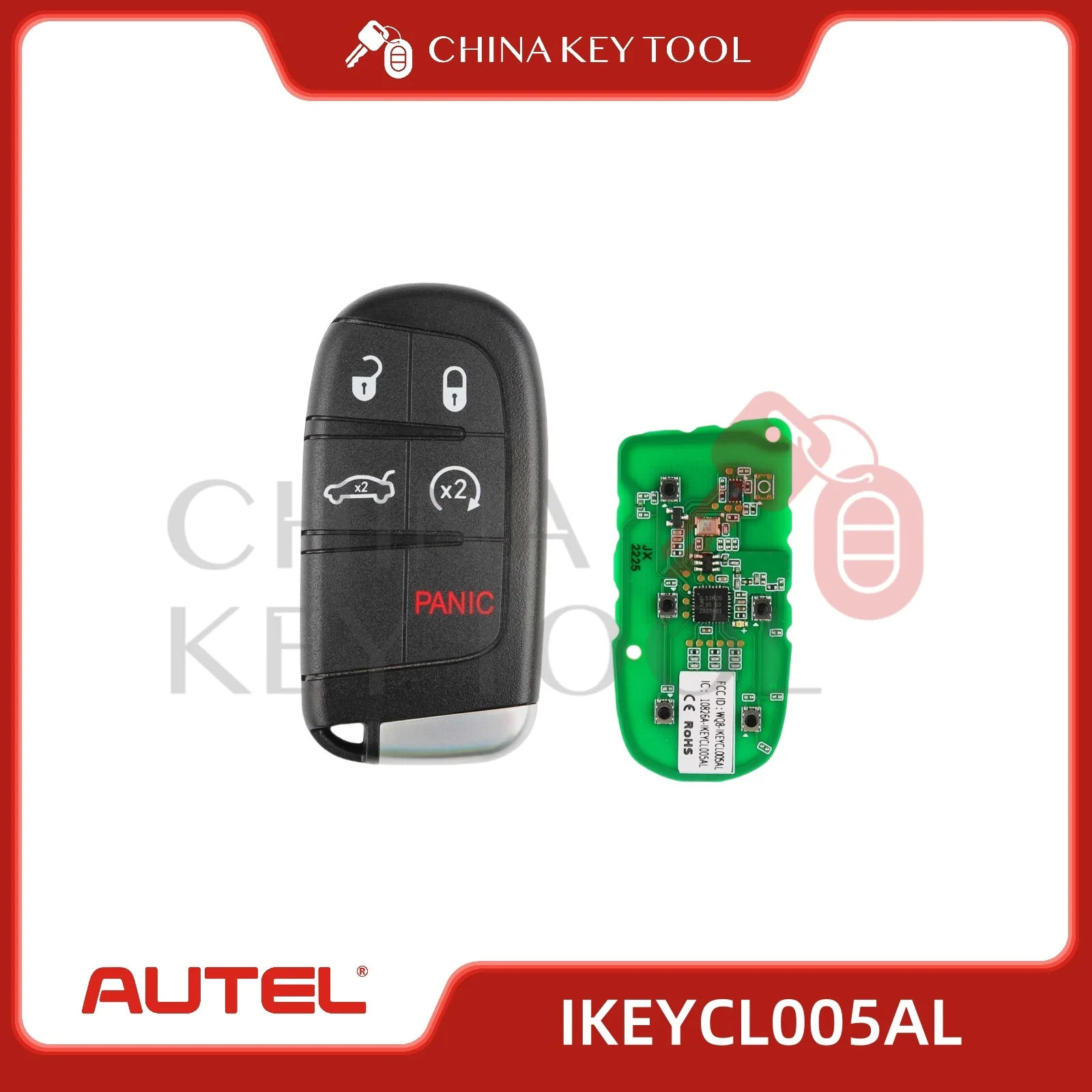 

1PCS AUTEL CL005AL Universal Smart Key Premium for Chrysler 5 Buttons IKEYCL005AL For Autel Smart Key For KM100 IM508 IM608