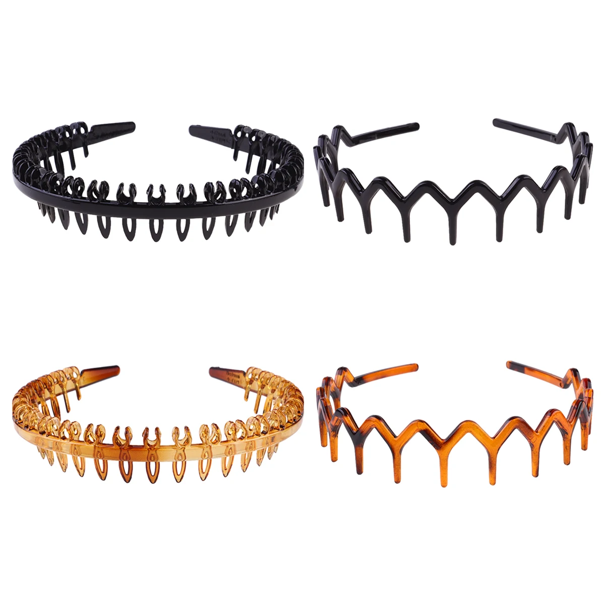 

4 Pcs Comb Anti-slip Hairband Fitness Bands for Men Spa Headbands Plastic Make up Accessories