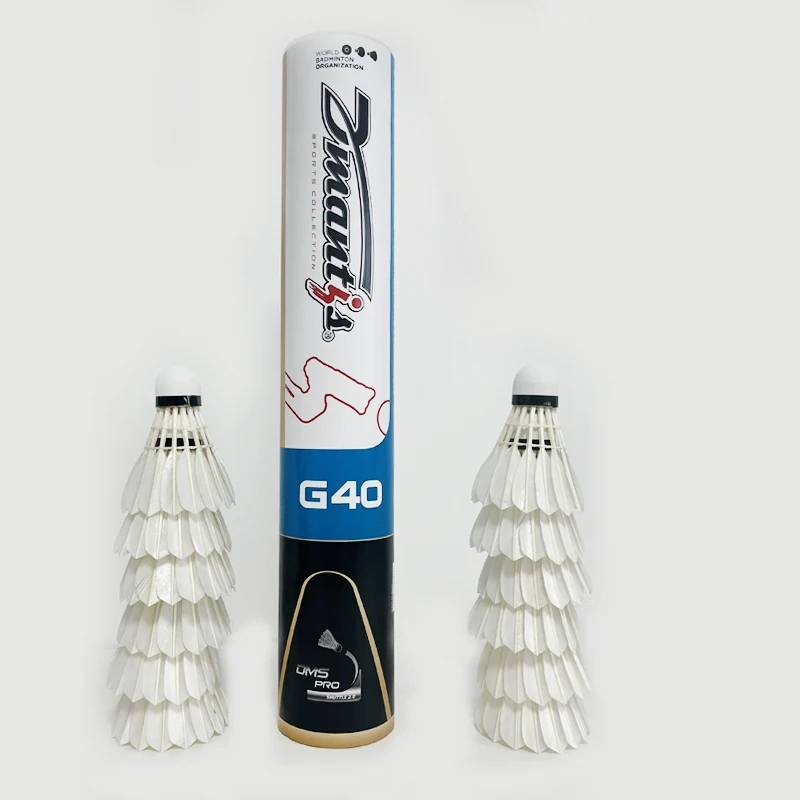 

Dmantis G40 Type Badminton Shuttlecock Goose Feather for Training Shuttlecock Federball Glow