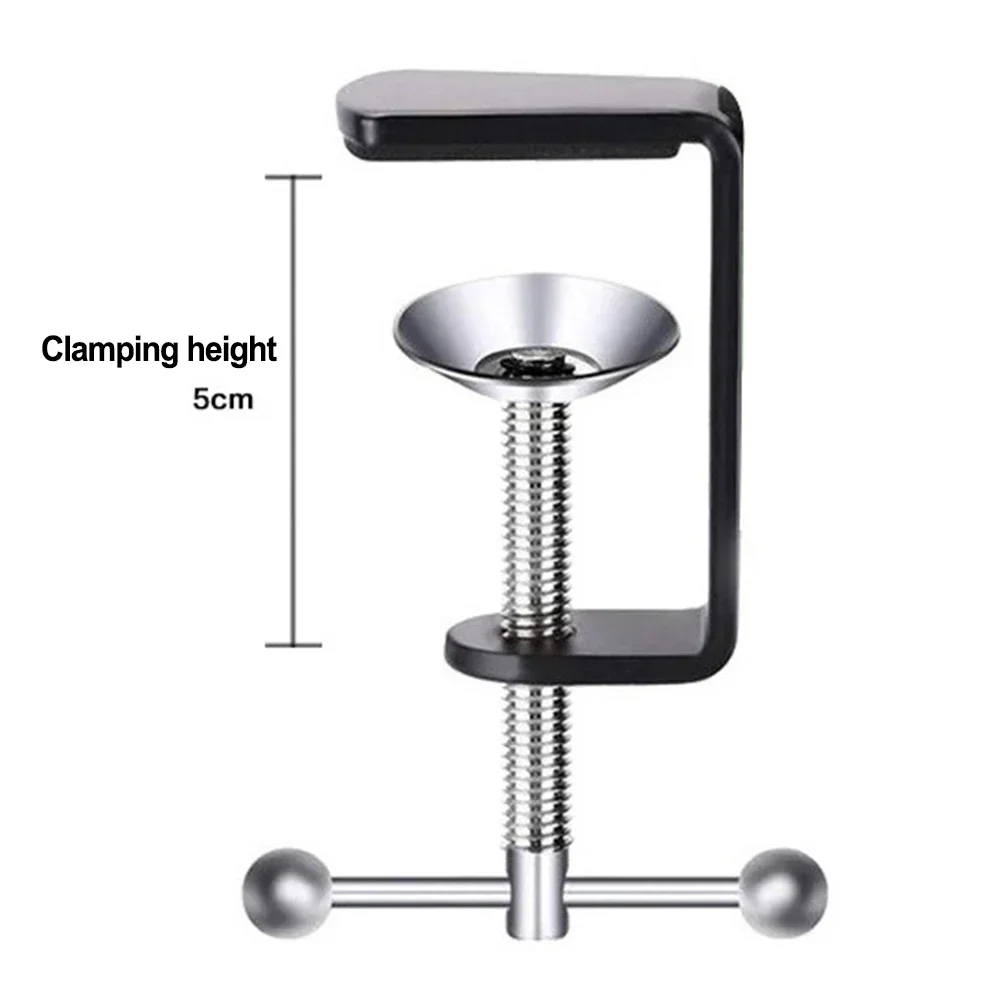 1pc Woodworking Clamp C-Clamp Table Mount Clamp Clip Heavy Duty For Fittings Metal Microphone Stand C Shape Height 5cm Hand Tool