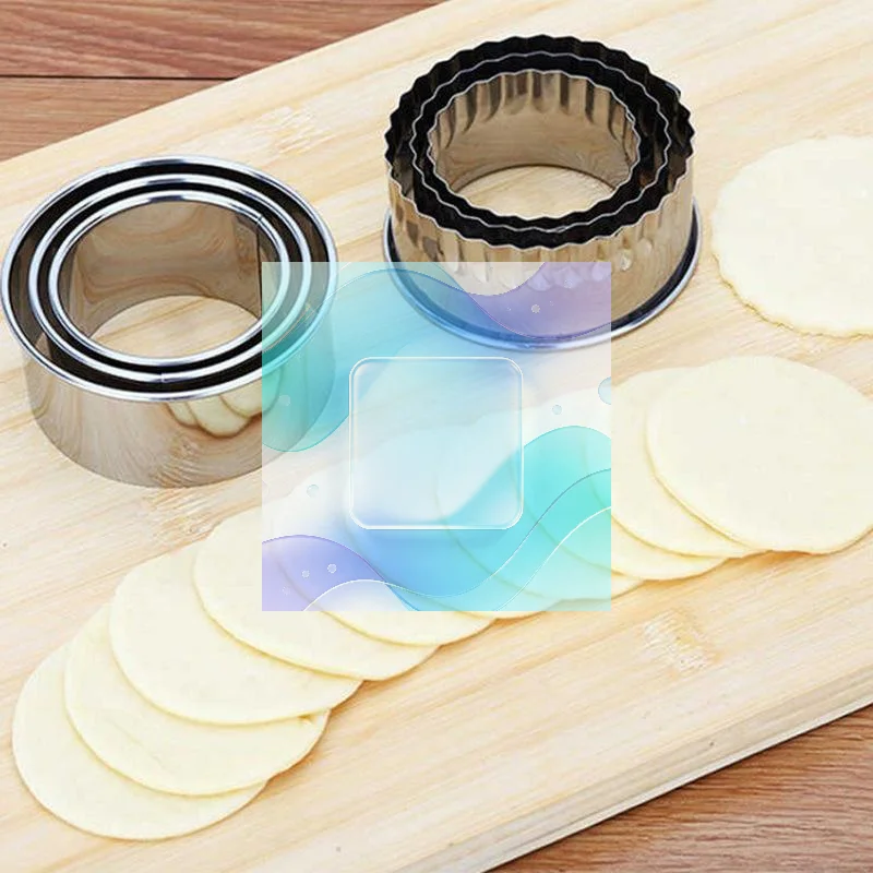 Stainless Steel Dumpling Wrapper Cutter Set 3 Sizes Beginner Friendly for Homemade Ravioli Pastry Home Kitchen Use