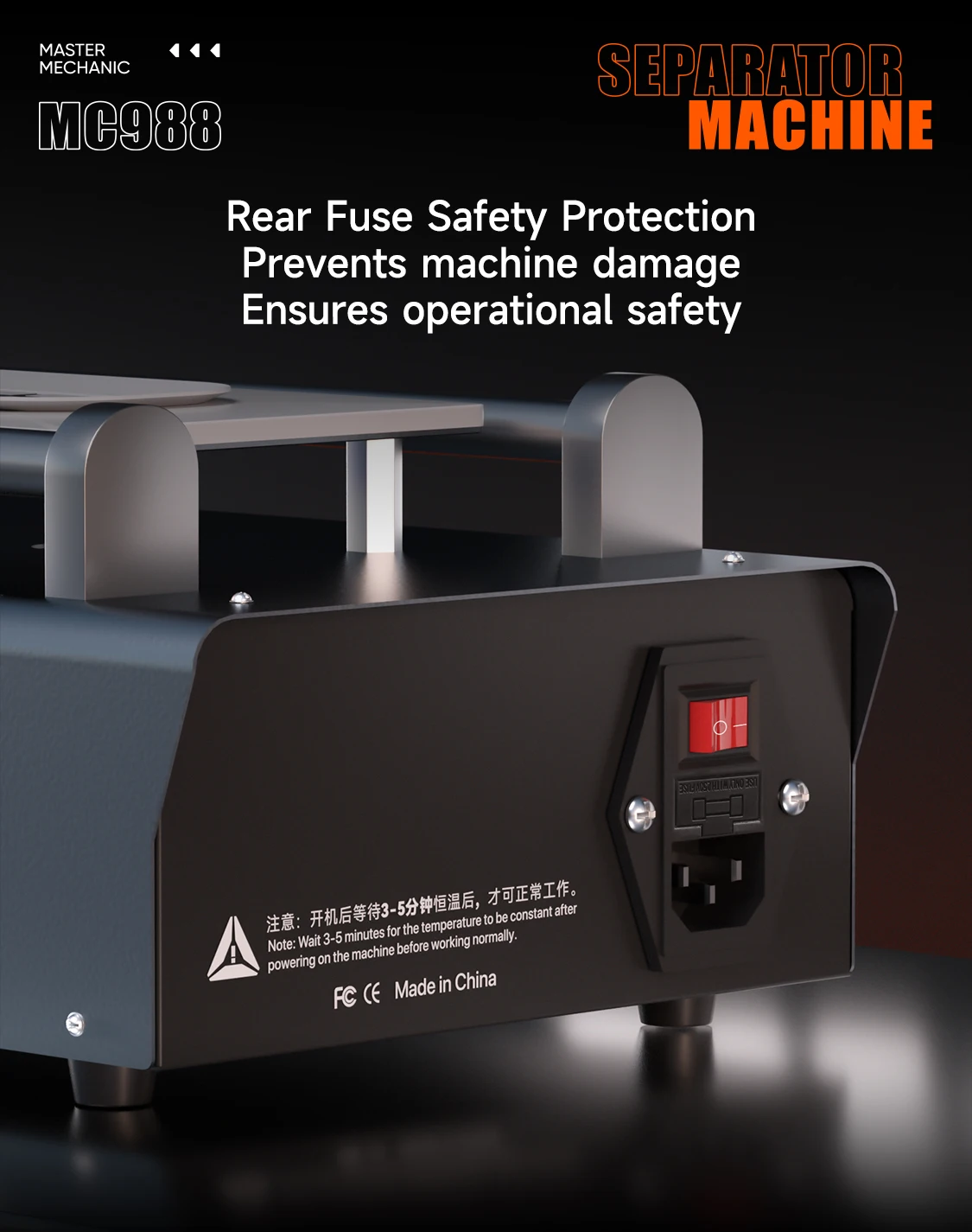 MECHANIC MC988 Simple Separator Machine Fast Heats Up For Below 10.5 Inches LCD Screen Fast Separation Opening Removal Tool