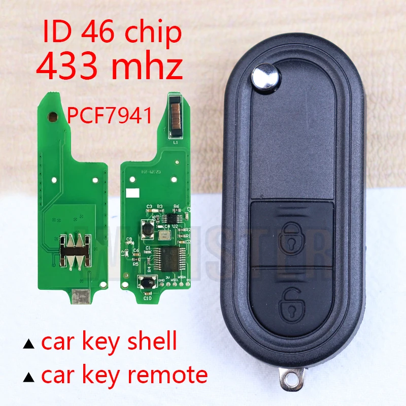 433mhz ID46 Chip Car Folding Key Remote Fob for Mg3 for MG 3 2011 2012 2013 2014 2015 //PCF7941