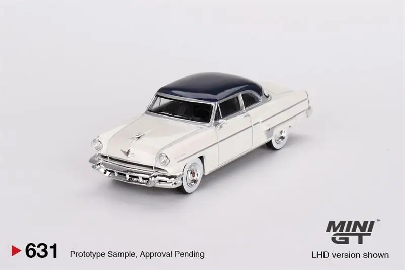 

**Pre-Order** MINI GT 1:64 Capri 1954 Arctic White / Atlantic Blue LHD Diecast Model Car