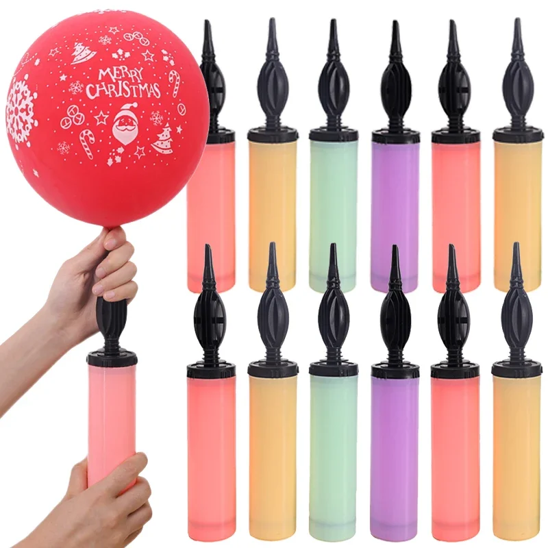 Multicolor Balloon Pump Air Inflator Hand Push Portable Useful Balloon Accessories for Wedding Birthday Party Decor Supplies