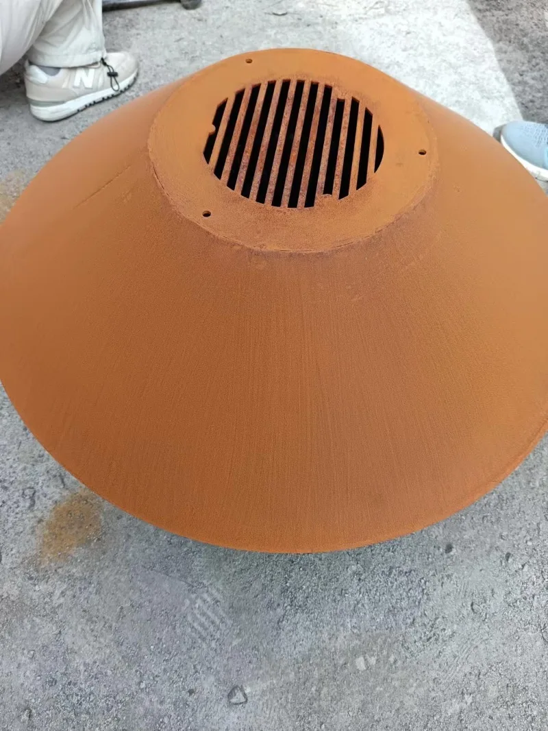 Airo Restaurants Charcoal BBQ Outdoor Cooking Corten Steel Fire Table Barbecue Grill