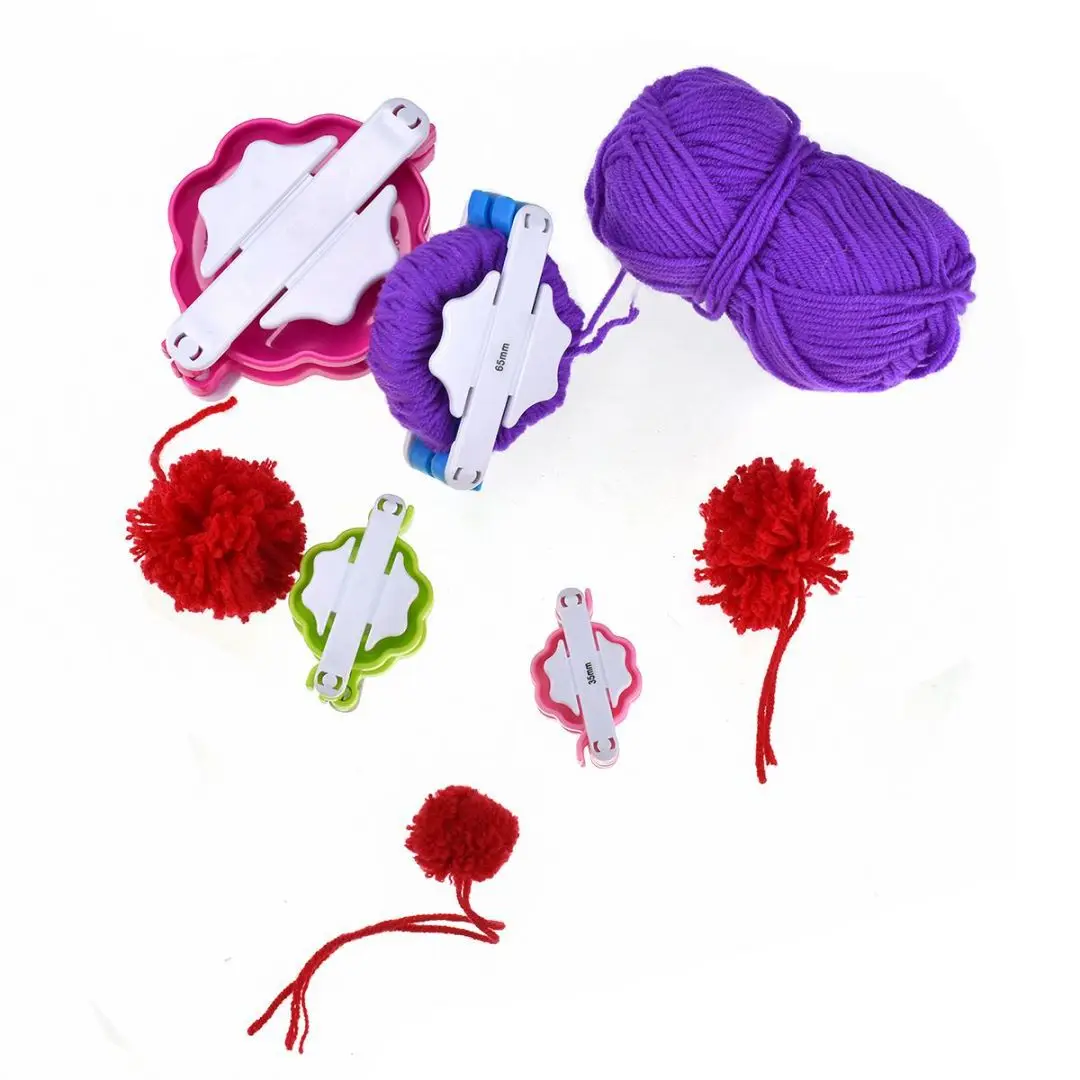 

New Product Wool Pom-Pom Maker Combo Set: Wave-Shaped Pom-Pom Knitting Tool for Hats and Scarves