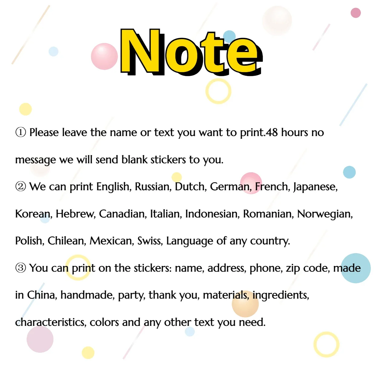 60pcs Name Tag Sticker Customize Waterproof Stickers Children School Stationery Water Bottle Pencil Kawai Name Labels for Kids