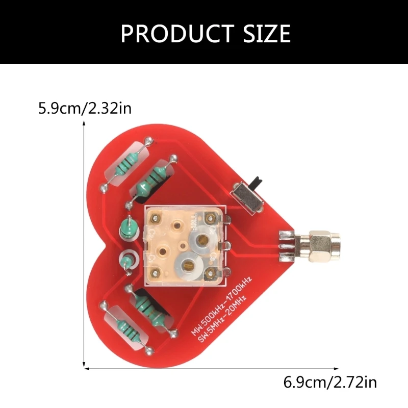 Draagbare MW SW-antennes Midden- en kortegolfantennes voor radio MW 500KHz-1700KHz SW 5MHz-20MHz