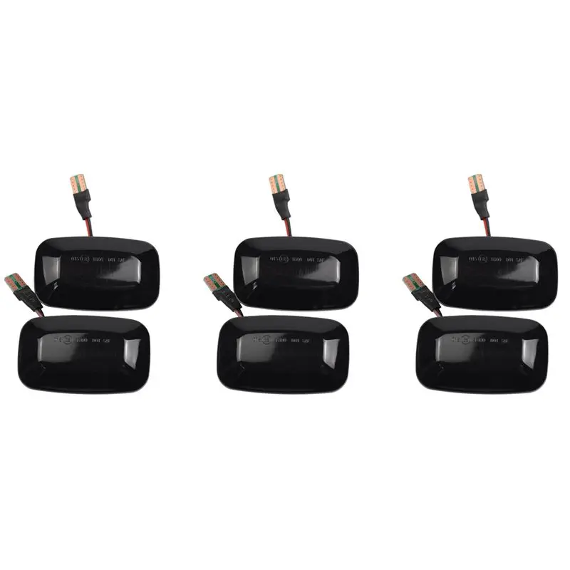 6X Car Dynamic LED Side Marker Light Turn Signal Light For Toyota Land Cruiser 70 80 100 Series