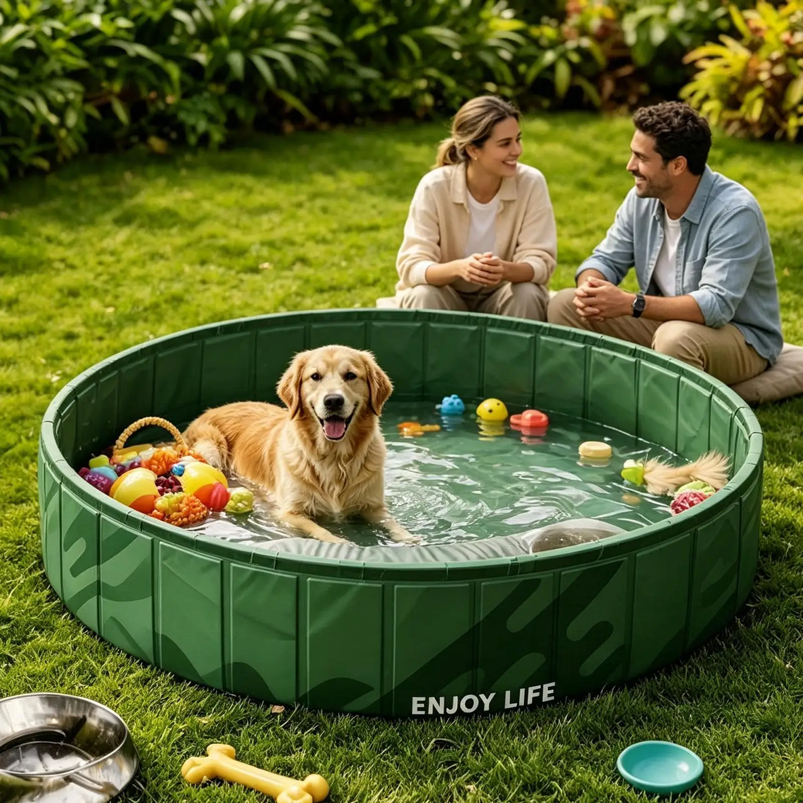 Dog Bath Non-Inflatable Swimming Foldable Portable Bathtub Foldable Dog Pet Bath Pool For Outdoor Backyard Yard Beach Indoor