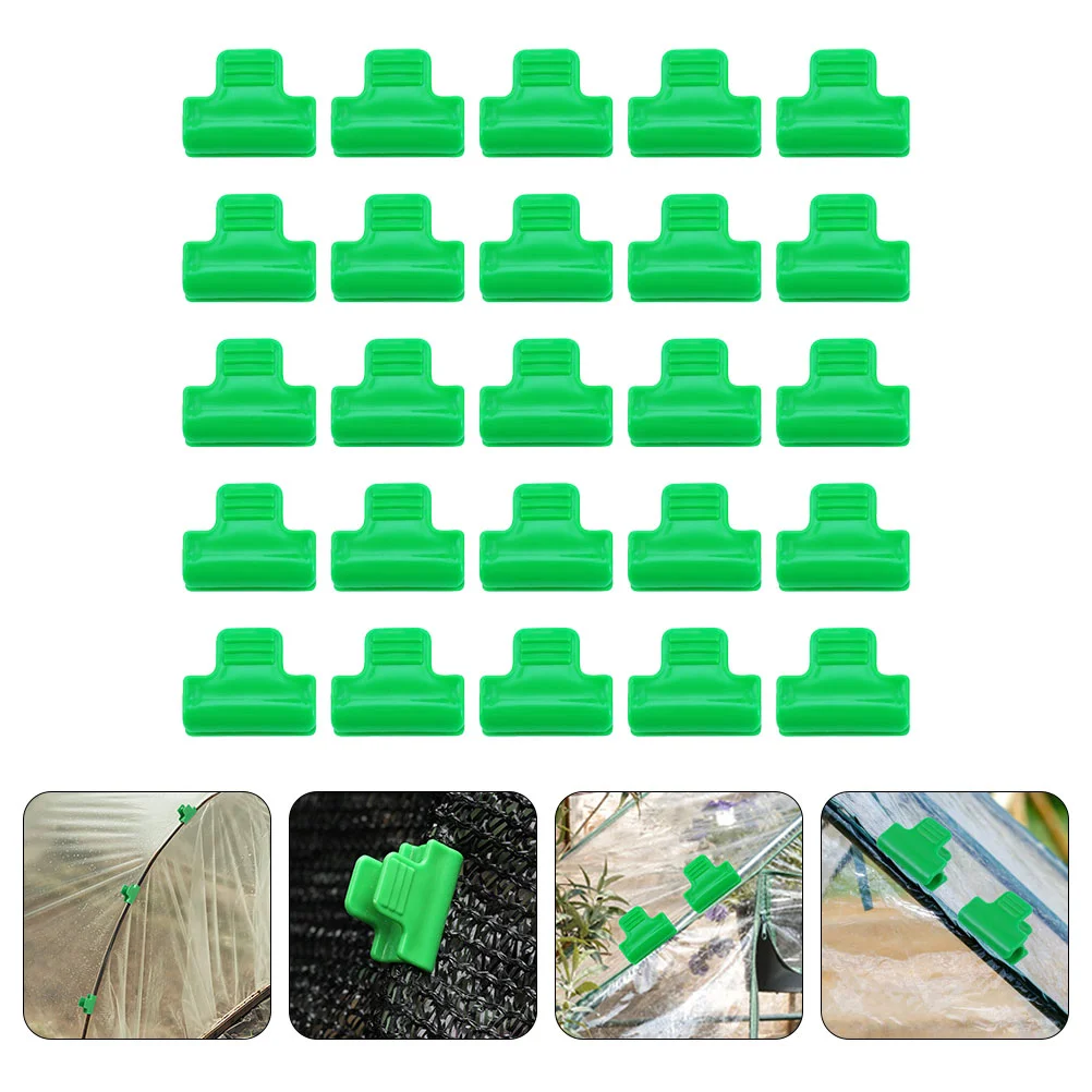 

40 Pcs Pipe Clamps Membrane Buckle Greenhouse Snap Clips Video Tunnel Hoops Film