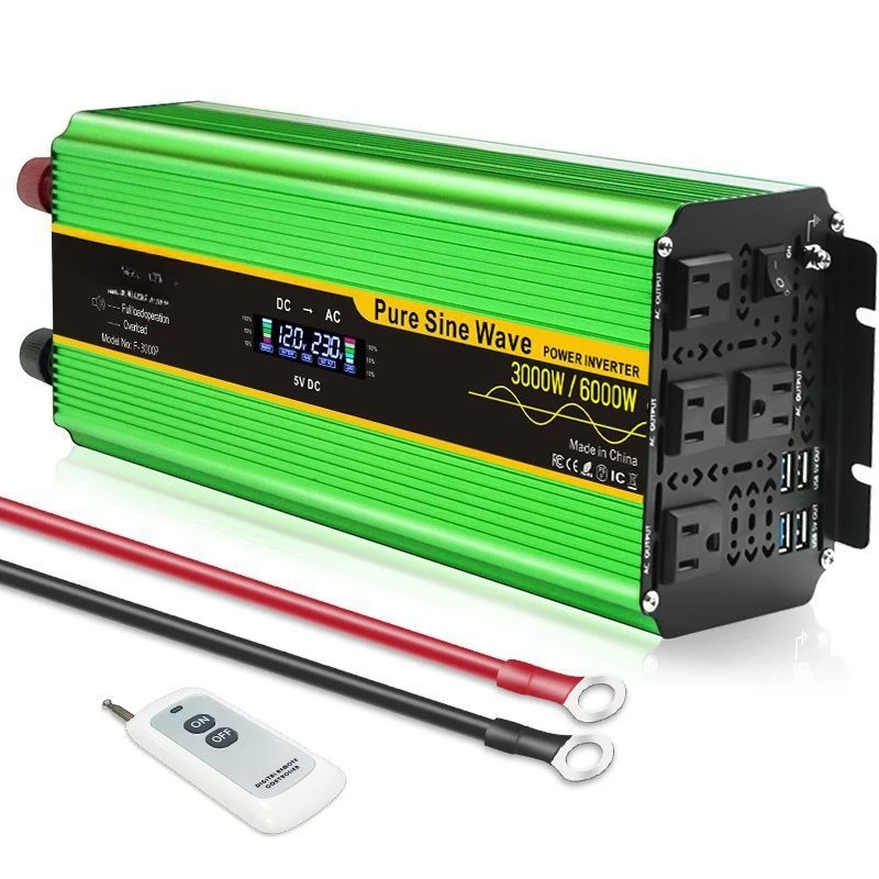 

3000W/6000W dual digital display car/home 12-24V to 110-240V inverter