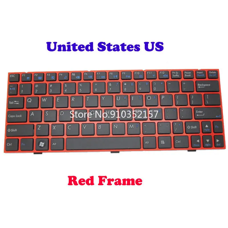 US Keyboard For CLEVO M1110 W110ERF W510LU MP-08J63US-430 6-80-M1100-011-1 MP-08J63US-4303W MP-08J63US-4305W 6-80-W51L0-010-1