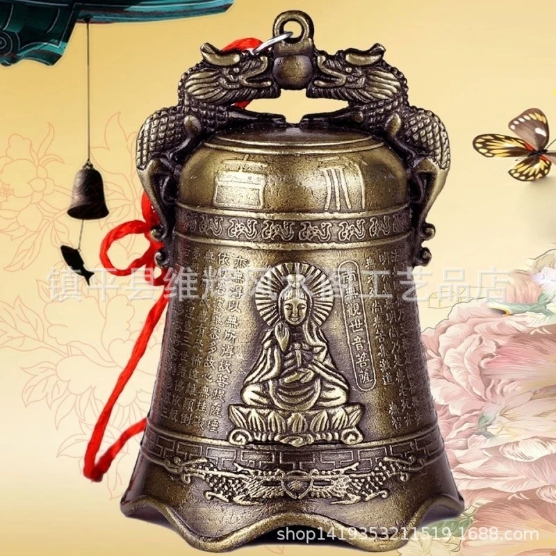 Alloy , antique bronze , Guanyin wind chime pendant, home and shop door water , vintage copper bell