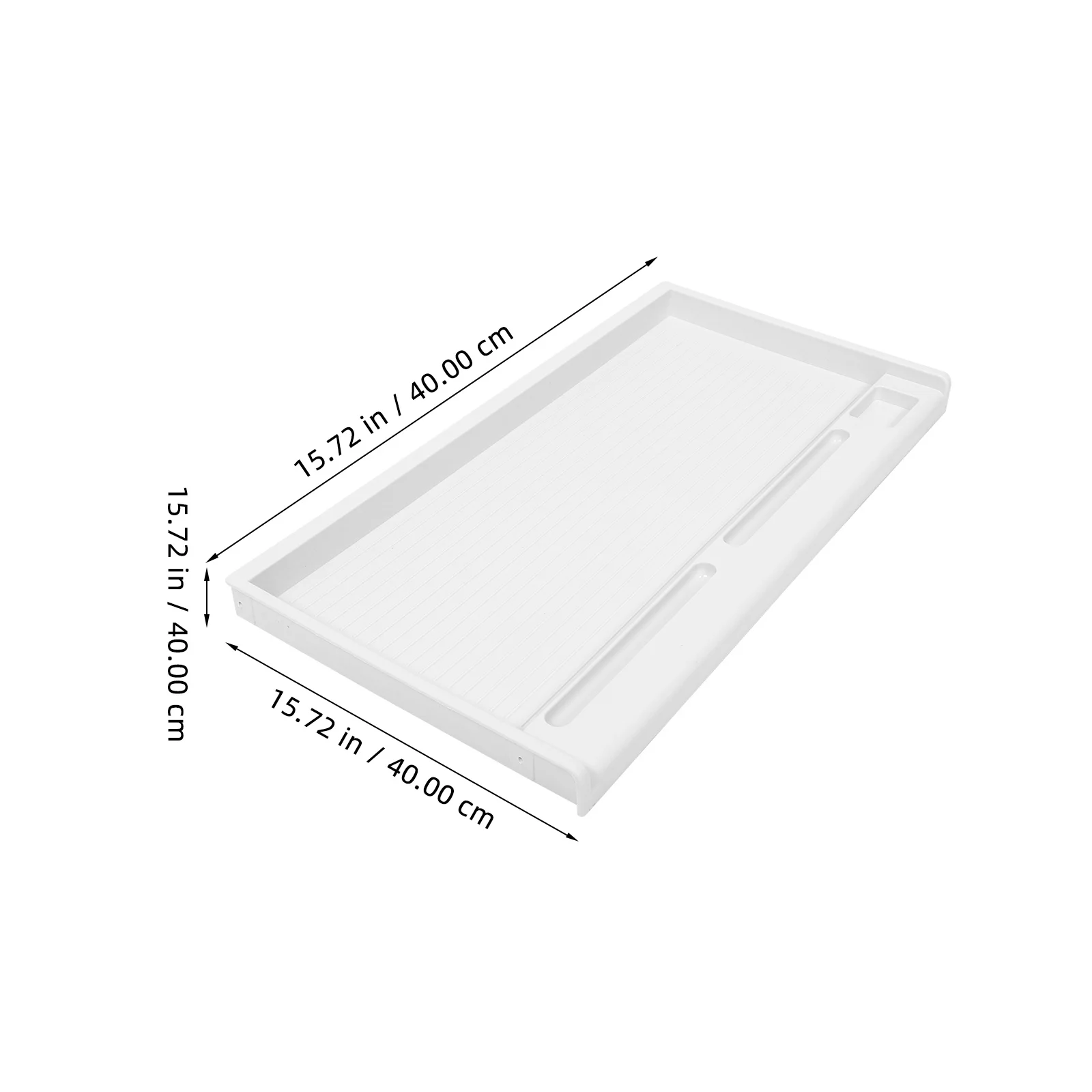 صينية تخزين لوحة المفاتيح نوع الدرج بلاستيك أبيض رمادي تحت مكتب منظم مكتب سطح المكتب لوحة المفاتيح صينية منزلق لتوفير المساحة #1