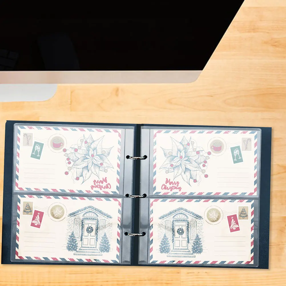

30 Pcs Banknote Collection Pages PVC Clear Sleeves for Bills Stamps Cards Recipe Binder Photo Inserts Loose Leaf Currency