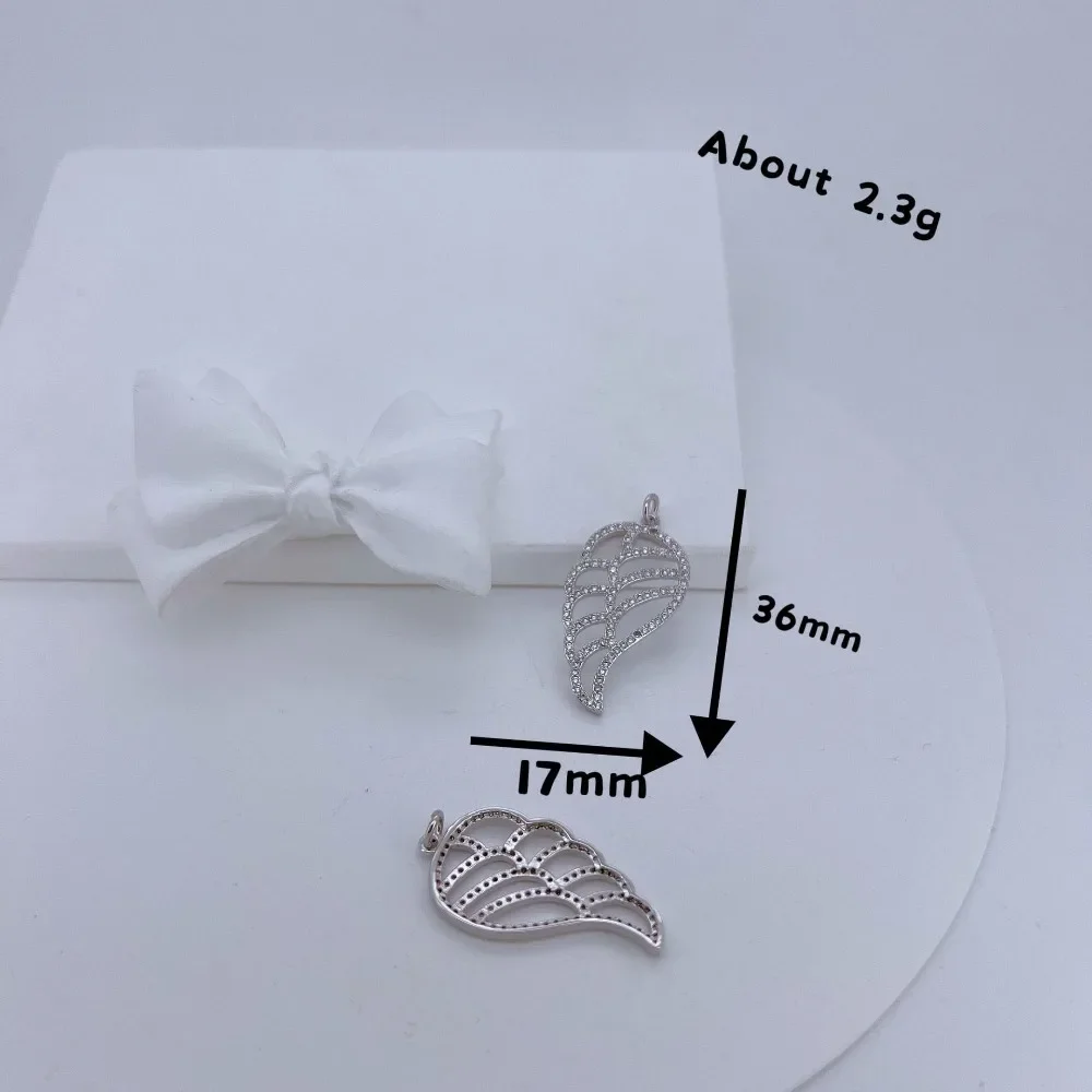 1 Pcs Pave Inlay Zircon Pendant Only Diy Necklace Earrings Charm Making Accessories Round Leaf Cat Pattern Hollow Brass Jewelry