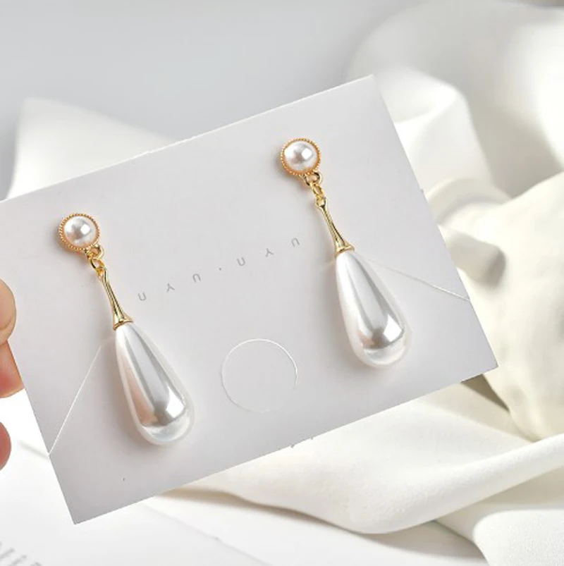 4 pieces of DIY gold-plated copper simple handmade highlight pearl drop earrings earrings accessories materials