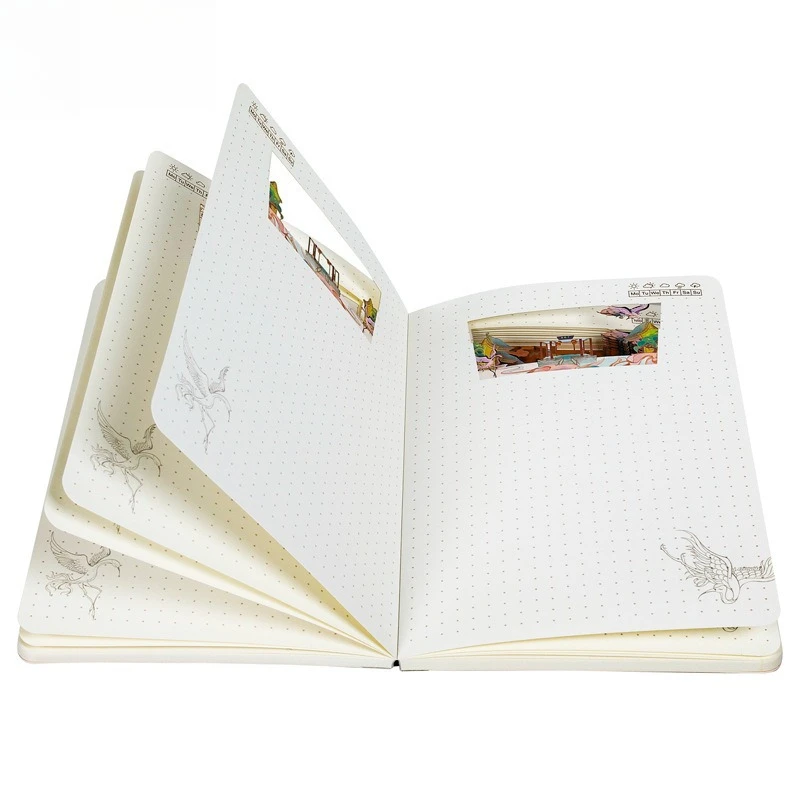 Cuaderno creativo Cultural Shaolin Life, libro de cuentas de mano ahuecado estéreo 3D con elementos de Kung Fu del Reino Secreto Shaolin