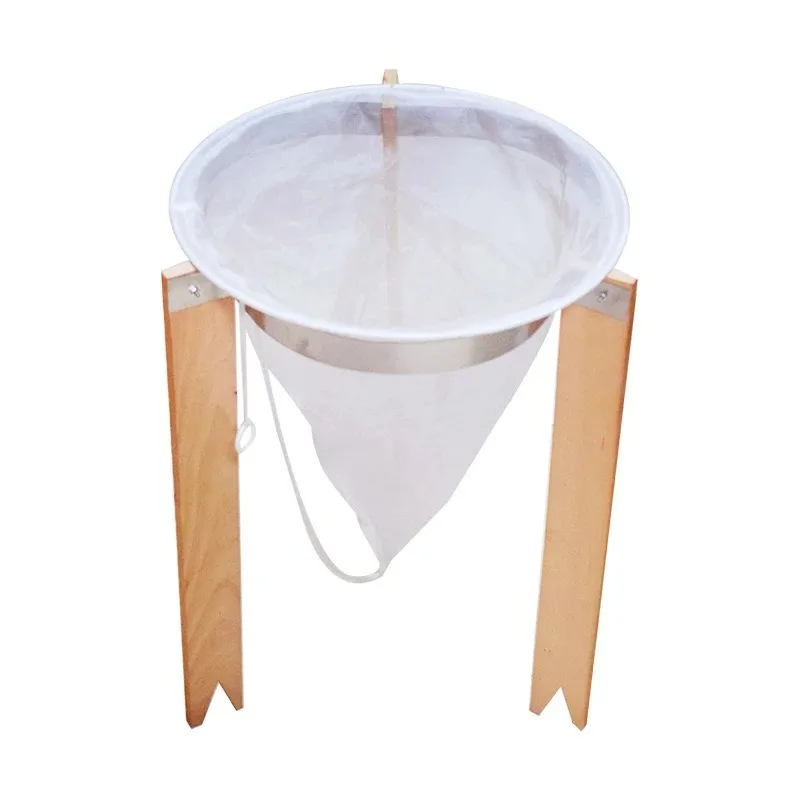 Nylon Conical Honey Filter with Stainless Steel Stand Honey Tap Gate Valve Beekeeping Honey Strainer Filtration Tool