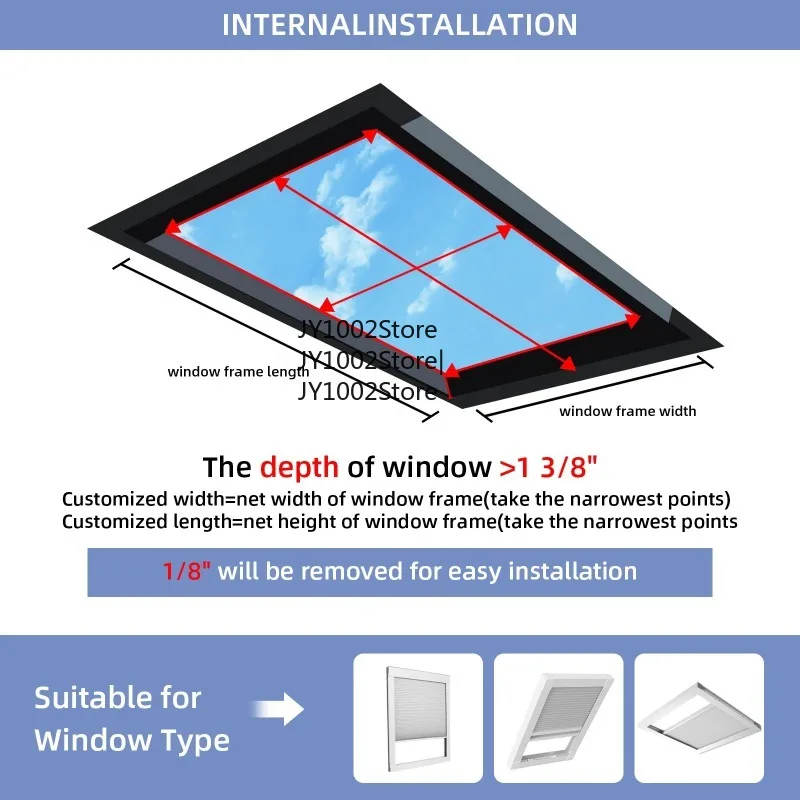 

Motorized Electric Blackout Cellular Honeycomb Skylight Blinds with Remote Control for Ceiling Solar Screen Shade
