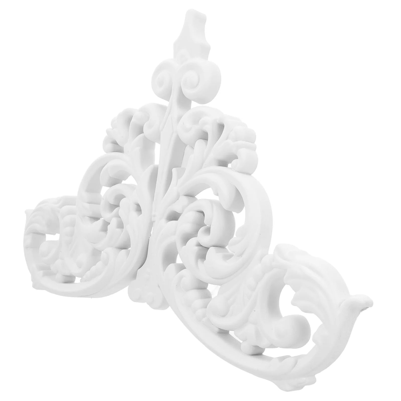 

Elegant European Ceiling Medallion Decorative Plaster Look Accessories for Light Fixtures Sturdy Material Unpainted Decals