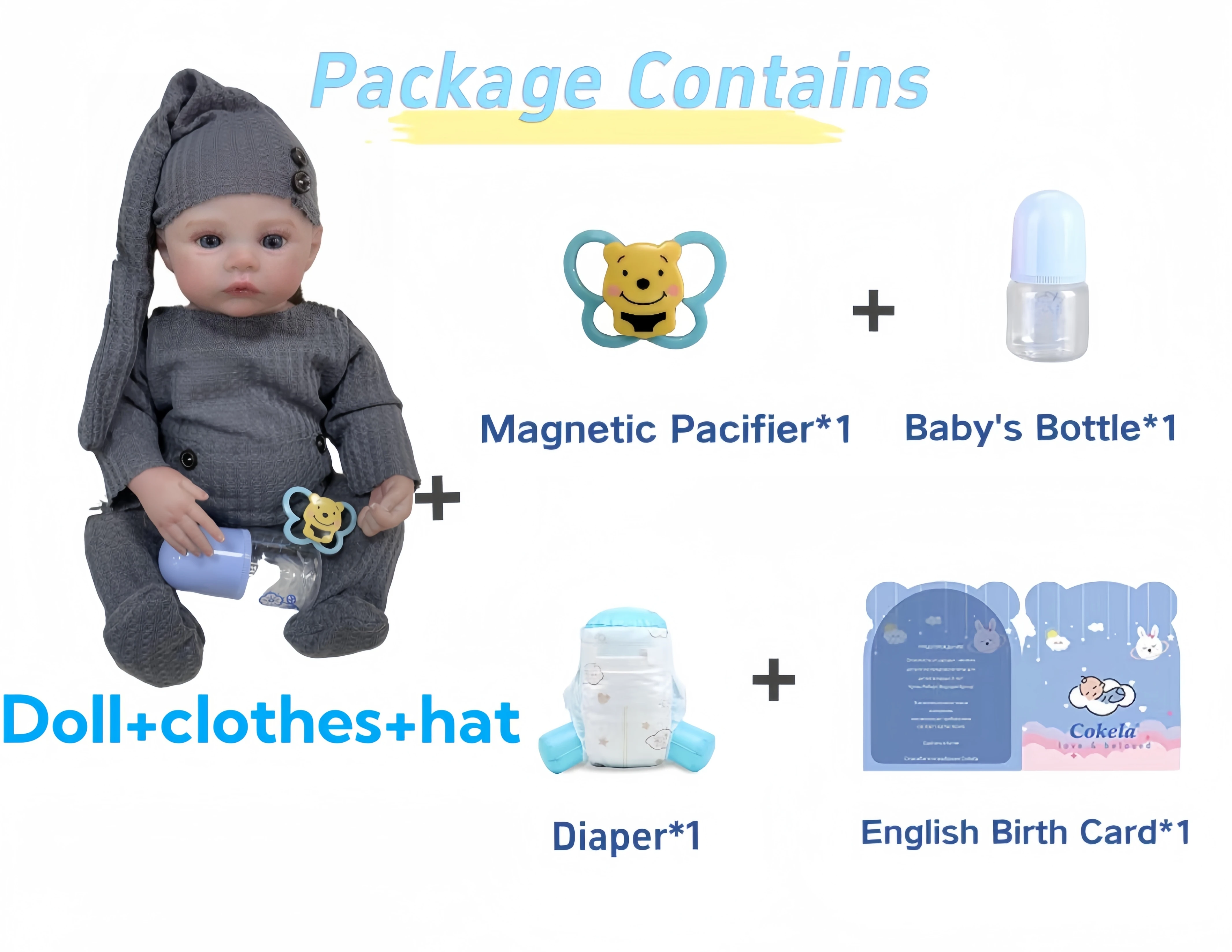 Cokela Cute Soft Babies Dolls Reborn Factory Super Cheap Mini 19 pollici Avanzata Pelle Verniciata Bambola Cute Baby Full Body Silicone