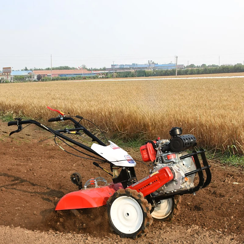 Mini Small Tractor Farm Walking Garden Agricultural Machinery Tractor Mini Cultivator Power Tiller