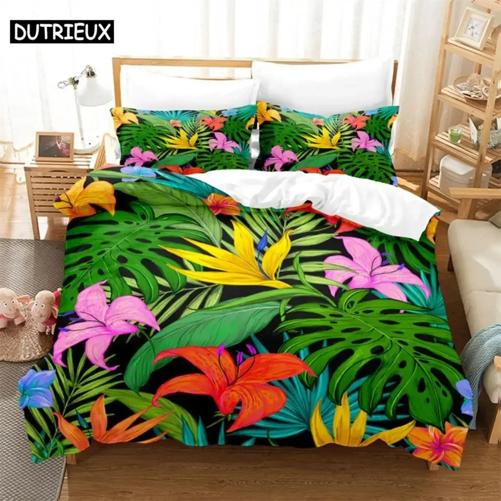 

Tropical Green Plant Bedding Set Duvet Cover Set 3d Bedding Digital Printing Bed Linen Queen Size Bedding Set Fashion Design