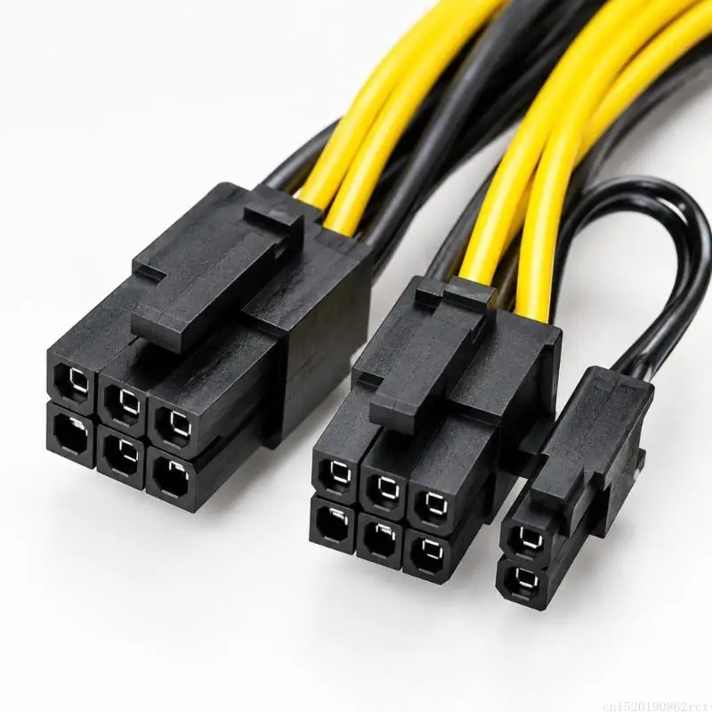 D5BB 18AWG Wire GPU Power Cable 6Pin Male to Graphics Card GPU 8Pin 6+2Pin Male