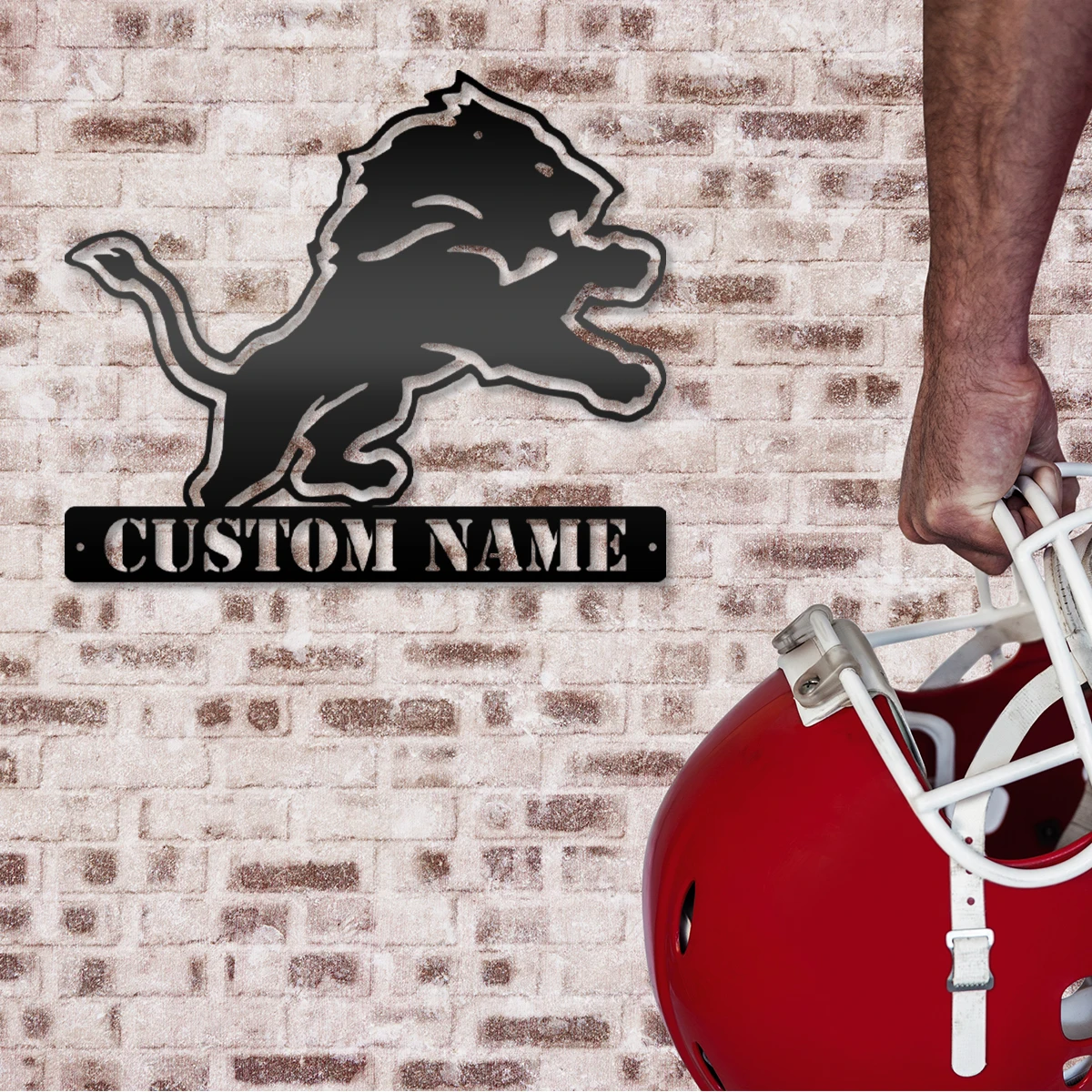 

1pc Lion powerful creative Customized Name Metal Wall Signs Iron Plate Signs For Club Decor