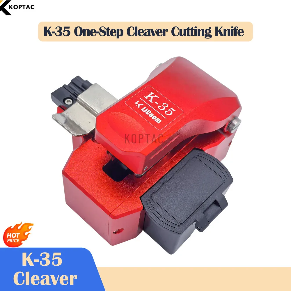 K-35 One-Step Cleaver Cutting Knife Automatic High Precision Fiber Cutter 48000 Blade Life
