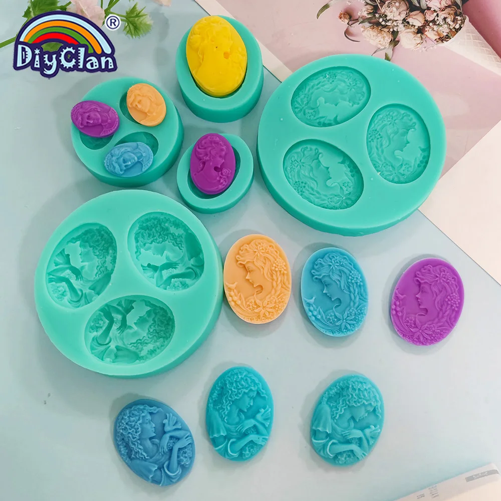 DIY Silicone Molds For Cake Decorating Fondant Mold Princess Style Pudding Chocolate Candy Mould Handmade Kitchen Baking Tools