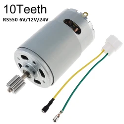 RS550 10 Teeth DC Motor Kids Ride On Toys Car Motor 6V/12V/24V Electric Motor for Remote Control Car,Kids Ride On Car SUV Parts
