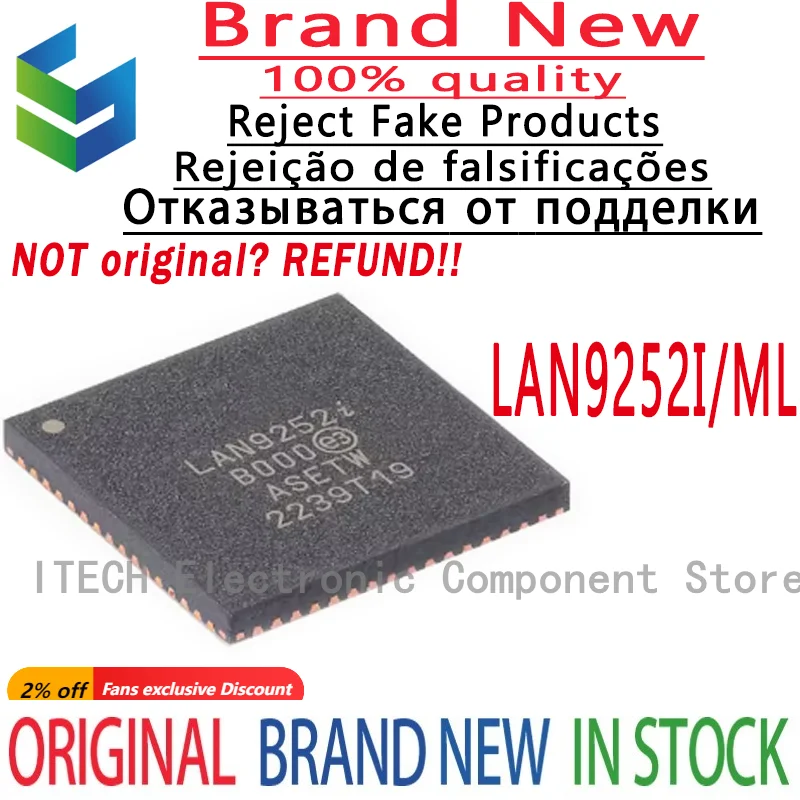 

10 шт./партия, оригинальные модели LAN9252I/ML LAN9252 QFN64