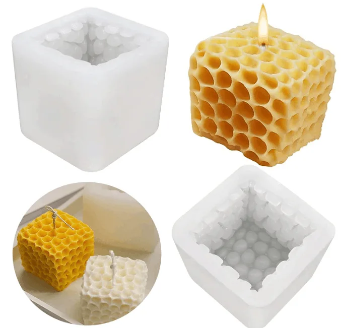 

5 см квадратный сотовый узор, ароматическая свеча ручной работы, художественная силиконовая форма «сделай сам», смоляная форма, гипсовое мыло, инструменты для изготовления принадлежностей