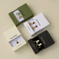 Set of 50 9×9 cm Jewelry Boxes with Foil Stamping Logo, Personalized Carton Small Packaging Boxes Customizable Logo