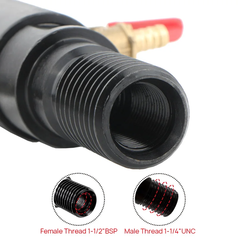 Diamond Core Bit Water Injection Adapter 1 1/4"-7 UNC Male Thread To SDS PLUS Connection Converter For Electric Hammer Drill