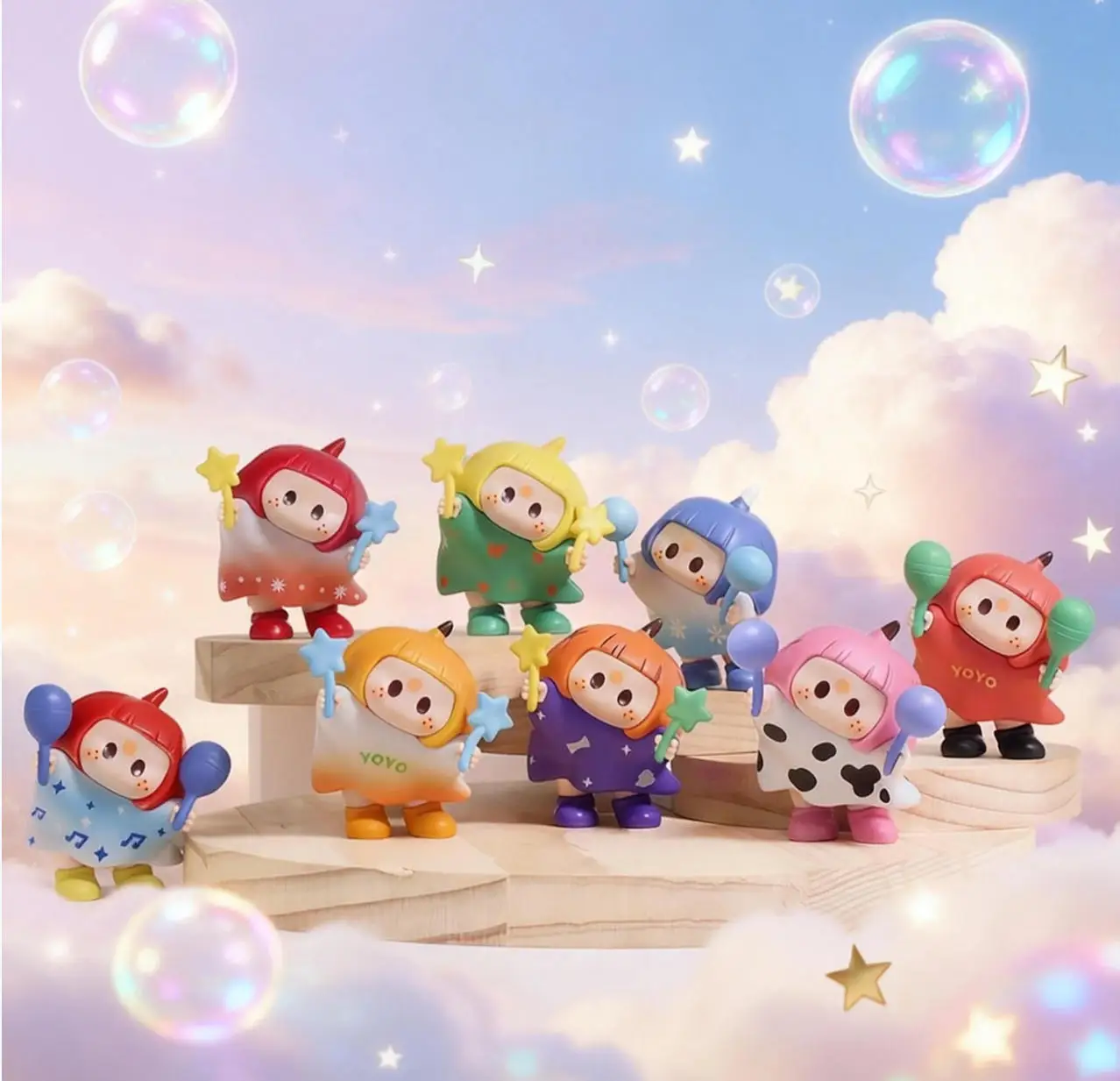 NOUVEAU Jouet tendance en PVC : Figurines mignonnes de la série YOYO Youyoujiang Tilt Head |   Ornement de bureau, cadeau et décoration de voiture