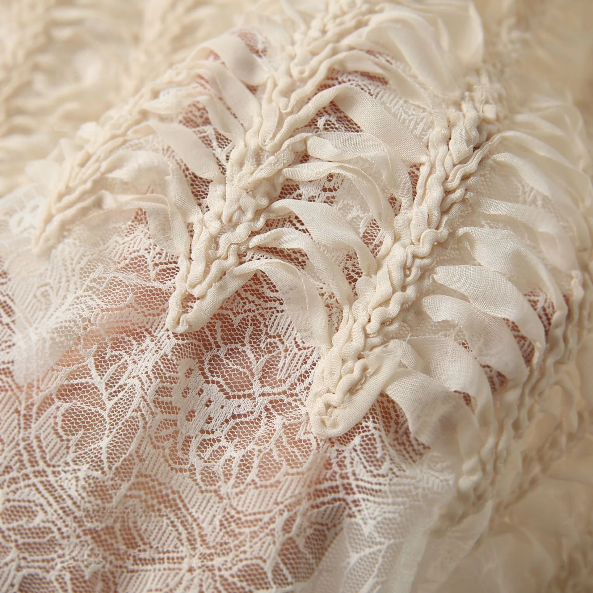 2Yard/lot 150cm Wide Apricot Fishbone Pattern Double Layer Embroidered Fabric for European Court Style Waistcoat Camisole