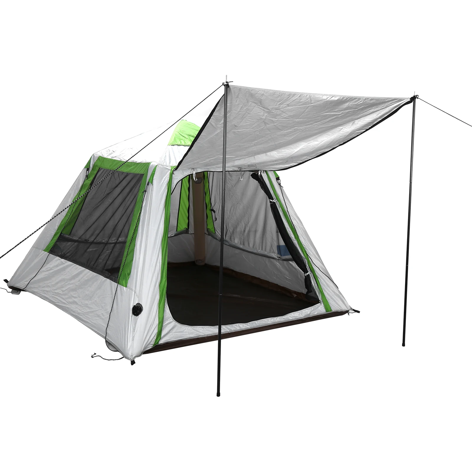 

Inflatable Blow Up Tent for 2 To 3 Persons Easy Setup Pop Up Tent Oxford Waterproof with Mesh Windows for Backpacking and Hiking