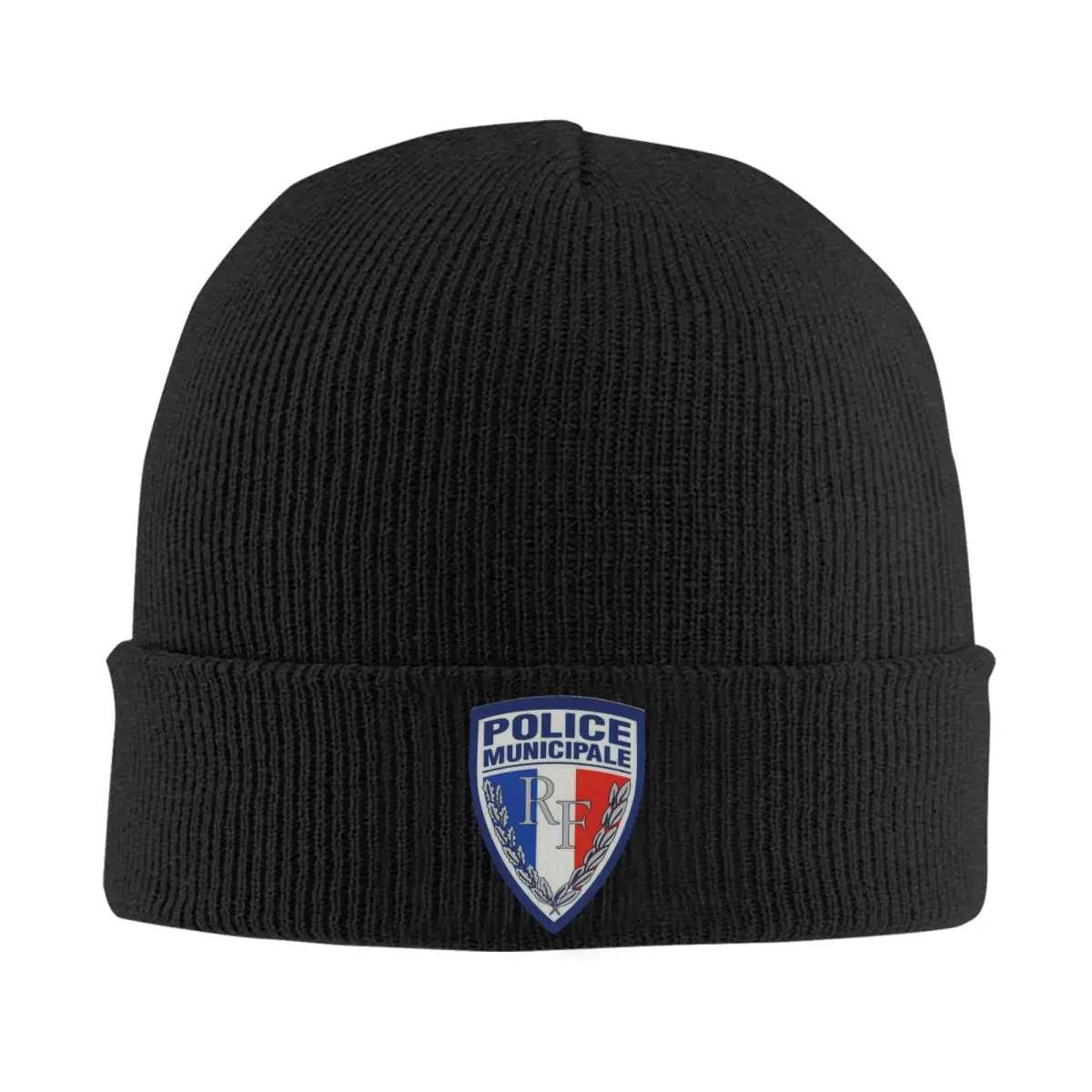 Topi Rajut Hangat Lambang Polisi Kota Prancis, Topi Rajut Musim Dingin, Topi Skullies Beanies Hip Hop untuk Unisex