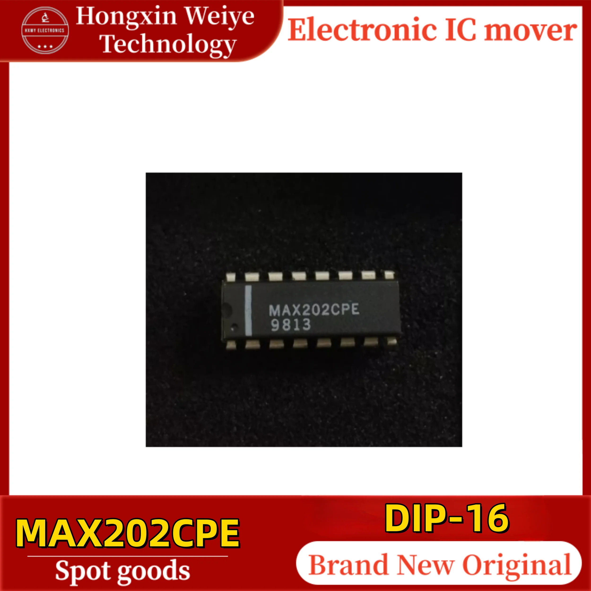 

(10/20 pieces) MAX202CPE MAX202 DIP-16 Through-Hole RS-232 Driver / Receiver IC Chip Original Brand New In Stock Fast Shipping