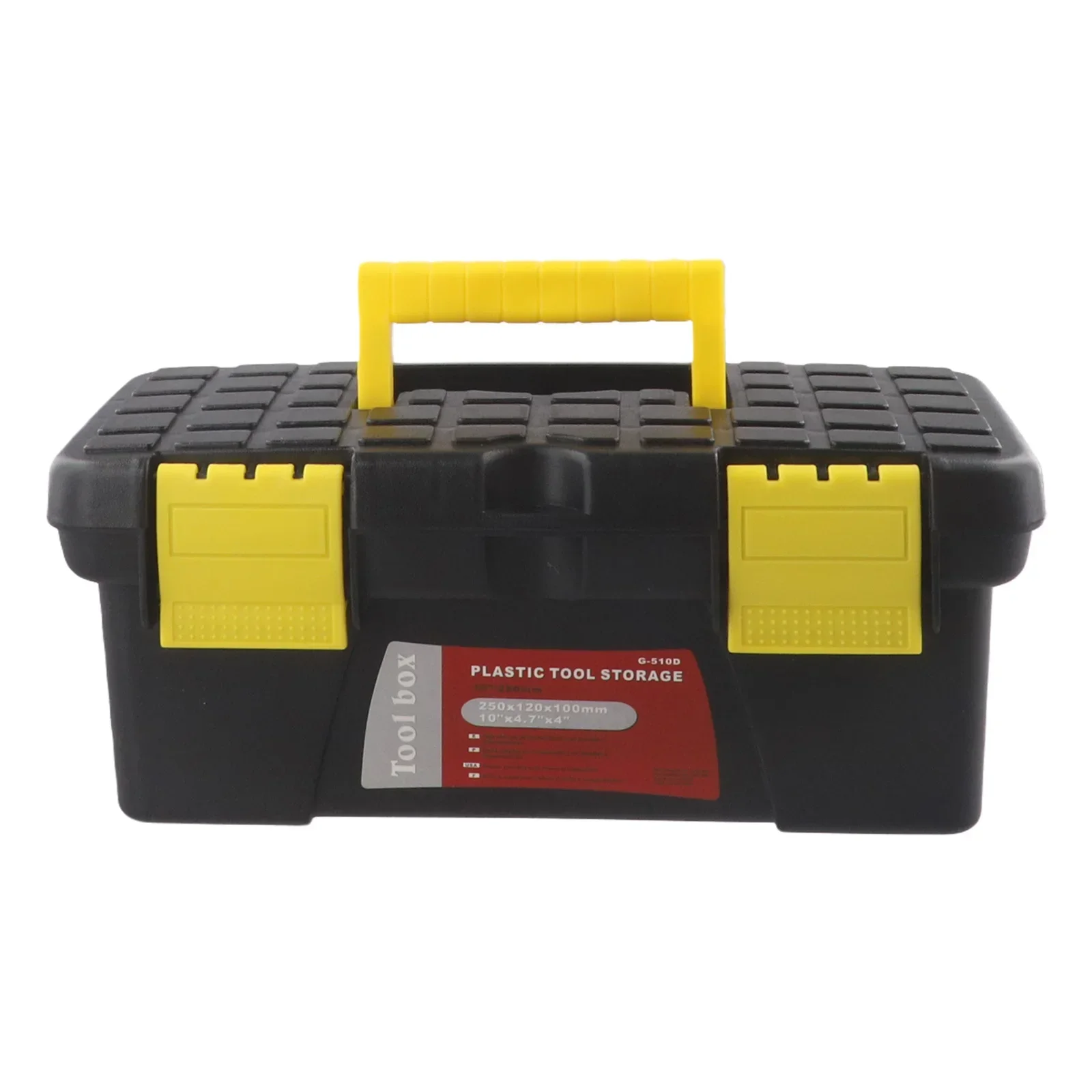 Job Site Use Plastic Storage Box Accessory Storage For DIY Projects Multi-functional Box Black Open-Top Design