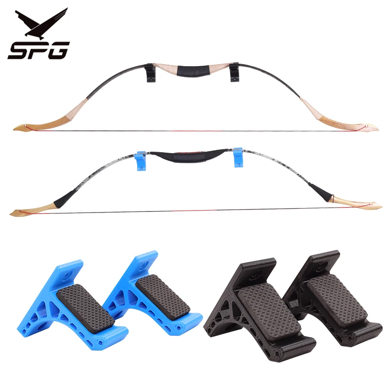 Archery Bow Stand Display Wall Mount Long Recurve Compound Bow and Arrow Rack Hanger Storage Holder Plastic Bracket